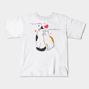 My pretty valentine cat lover Kids T-Shirt